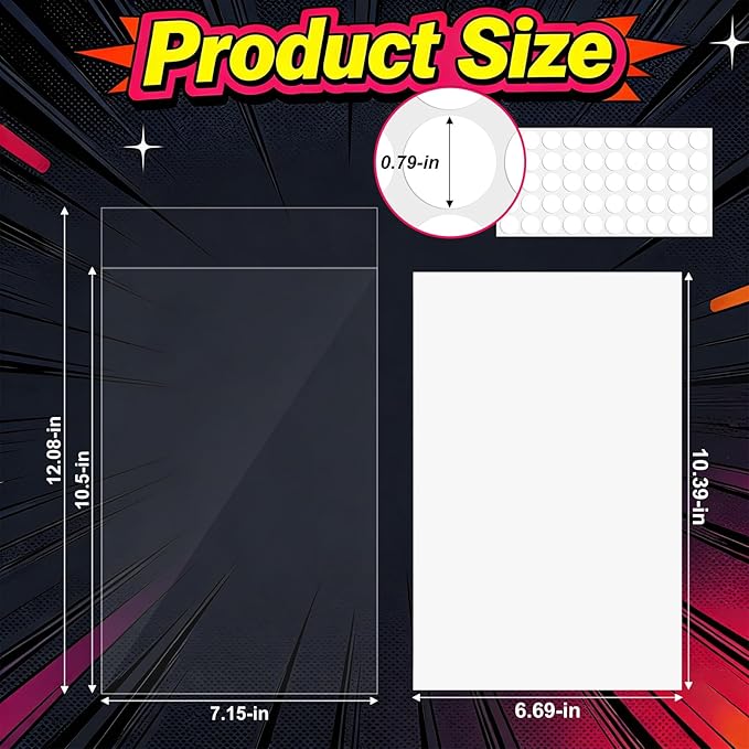 200 Pack Current Comic Book Bags and Boards, Thick Acid-Free Comic Books - Image 2
