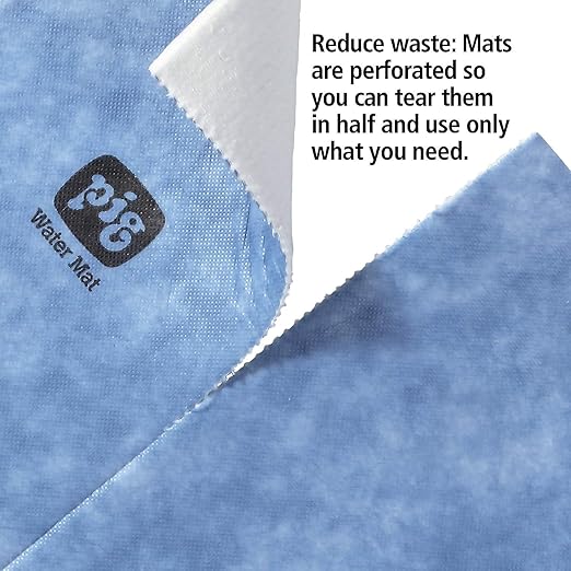PIG Water Absorbent Mat | Reusable | 10 Pack | 15" W x 19" L | Blue and Black | - Image 7