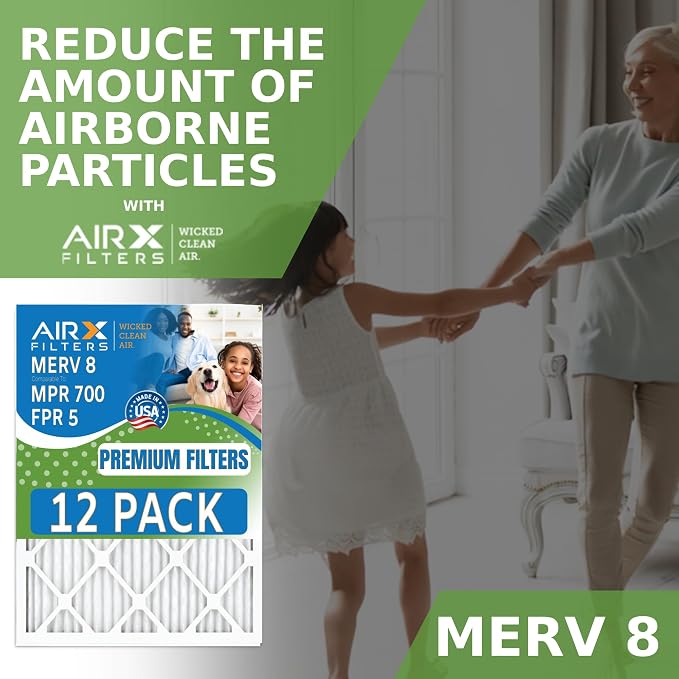 12x20x1 Air Filter MERV 8 Rating, 12 Pack of Furnace Filters Comparable to MPR - Image 4