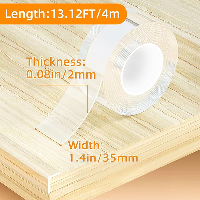 1.4 in x 13.12 FT, Sharp Edge & Table Bumper, Window Edge, Wall Protector - Image 2