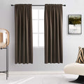 DONREN Chocolate Brown Blackout Curtains by DONREN