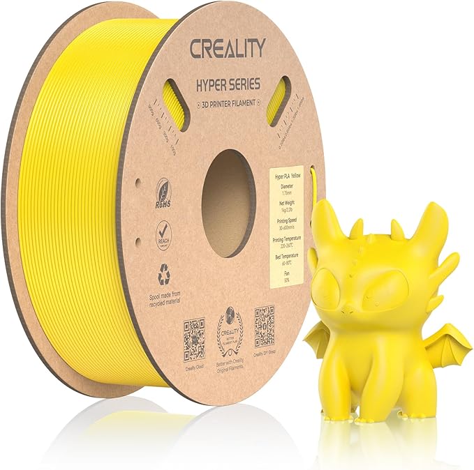 Official Creality Hyper PLA Filament 1.75mm, High Speed 30-600mm/s Rapid 3D by Creality