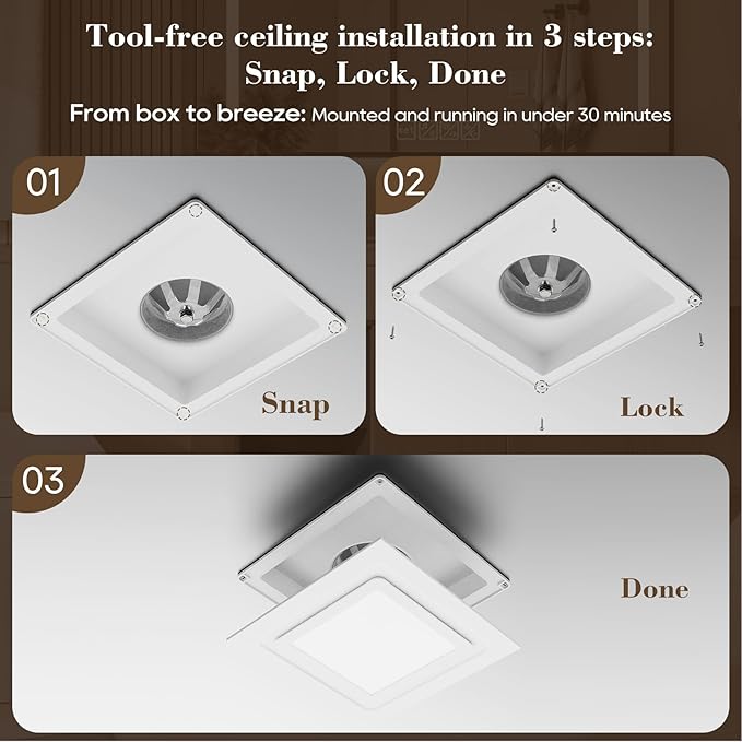 12" Ultra Quiet Bathroom Exhaust Fan - Image 5