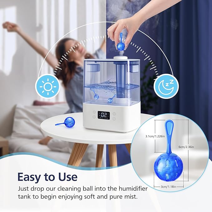 12 Pack Universal Humidifier Tank Cleaner Demineralization Cleaning Ball - Image 5