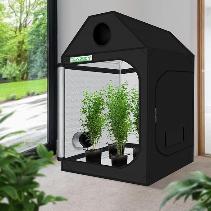 zazzy Grow Tent 60"x60"x72" Roof Cube Plant Grow Tents - Image 2