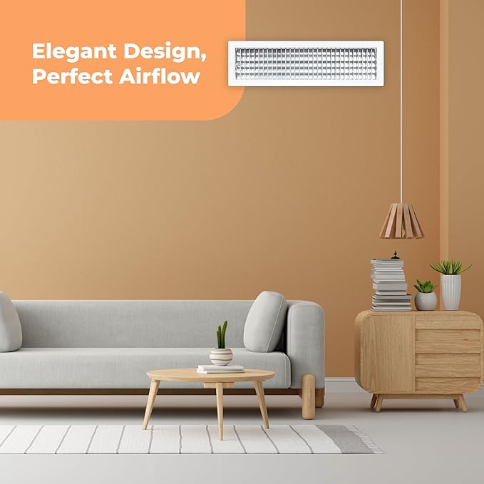 Aluminum 24 x 6 Air Vent Cover – Adjustable Grille - Image 7