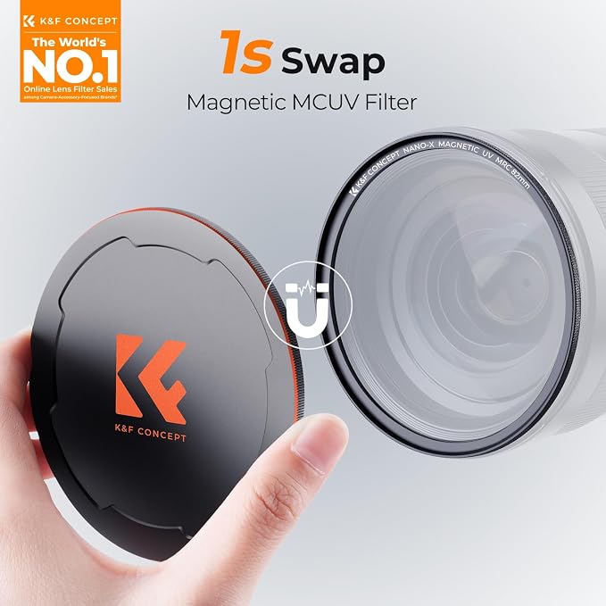 K&F CONCEPT 67mm Magnetic MC UV Lens Protection Filter + Lens Filter Cap | 1s - Image 2