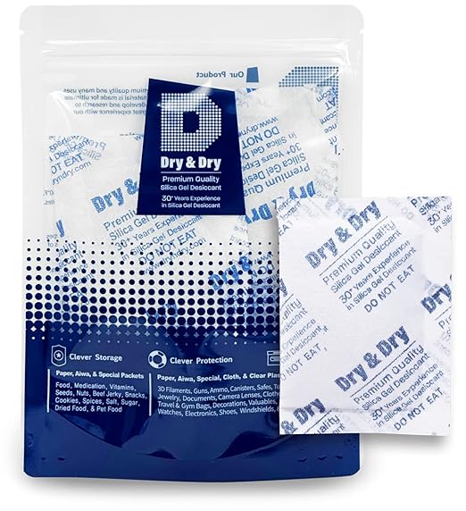 Dry & Dry 10 Gram Silica Gel Packets Desiccants Silica Gel Packs by DryDry