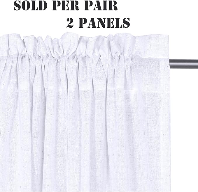 H.VERSAILTEX Light Filtering Linen Textured Curtains - Image 2