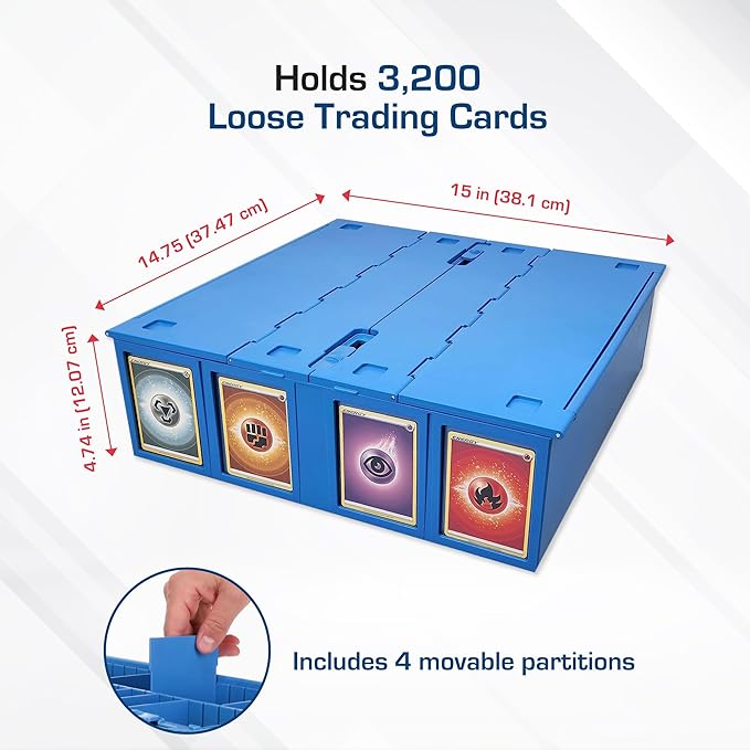 BCW Collectible Card Bin | Holds 3200 Cards Each | Includes 4 Dividers Per Bin - Image 3