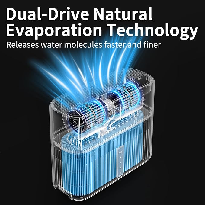 Smart Evaporative Humidifiers for Bedroom, Living Room, Large Room up to 300 ft² - Image 4