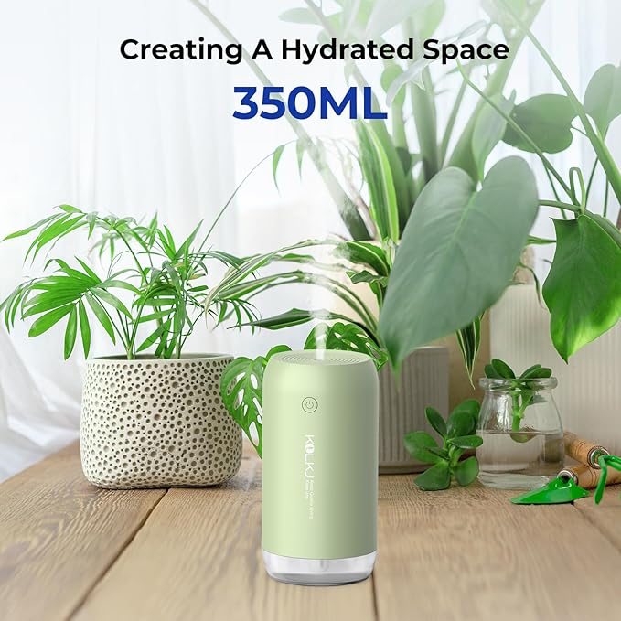 Portable Mini Humidifier, KQLKJ 350ml Small Cool Mist Humidifiers, USB Personal - Image 6