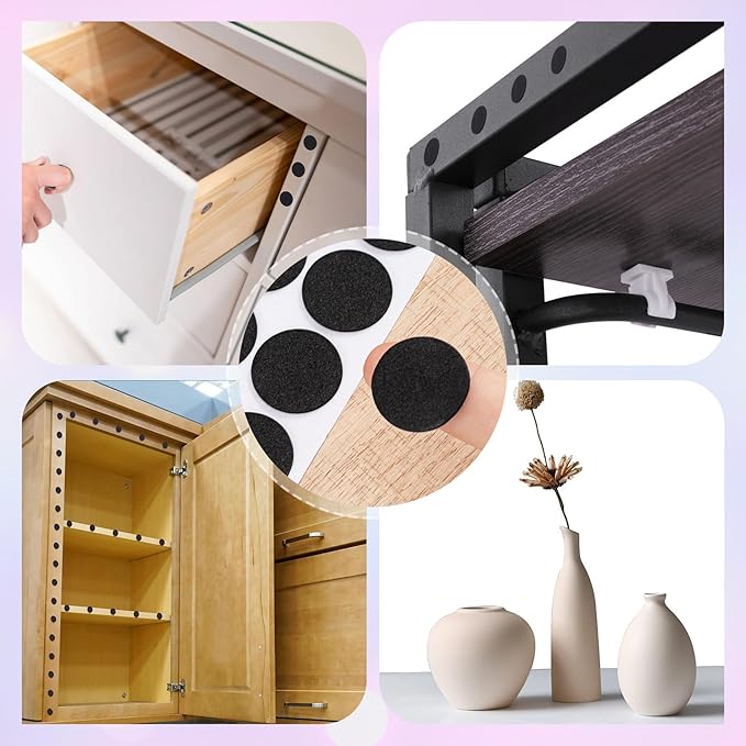 400 Pcs Small Felt Furniture Pads, Self-Adhesive EVA Foam Dot Circles, Round - Image 7