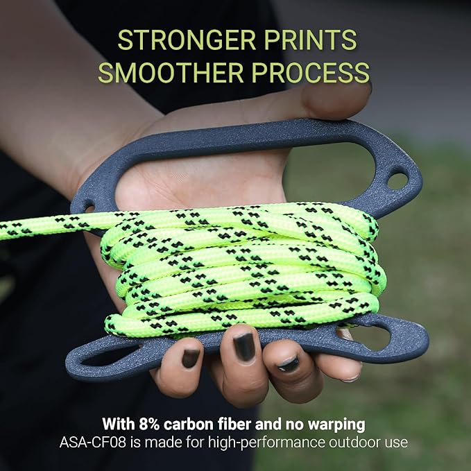 Polymaker Fiberon ASA-CF08 Light Grey Carbon Fiber 3D Printing Filament 1.75mm - Image 3