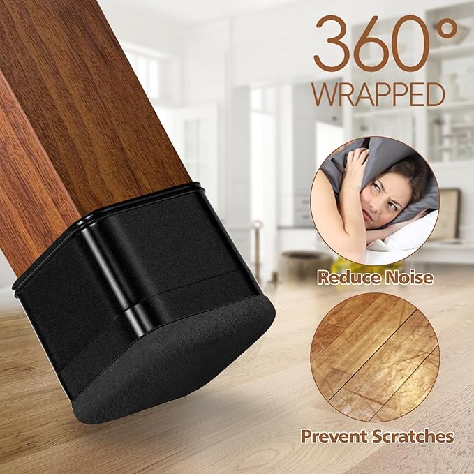 16Pcs Square Chair Leg Floor Protectors - Image 4