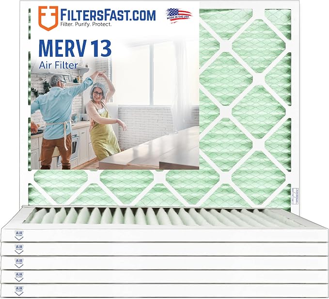 Filters Fast 15x25x1 Air Filter Merv 13, Made in the USA, Actual Size: 14.75" x by FiltersFast