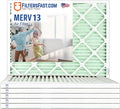 Filters Fast 14x14x1 Air Filter Merv 13, Made in the USA, Actual Size: 13.75" x by FiltersFast