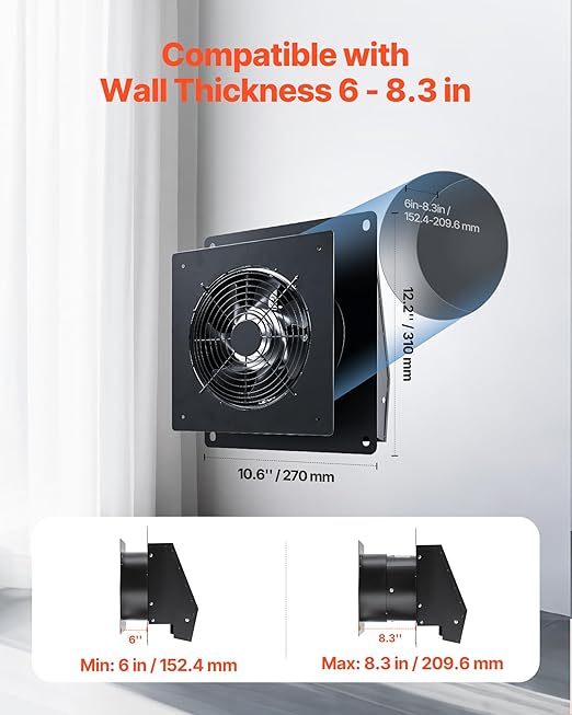 VEVOR Through-The-Wall Ventilation Fan - Image 2