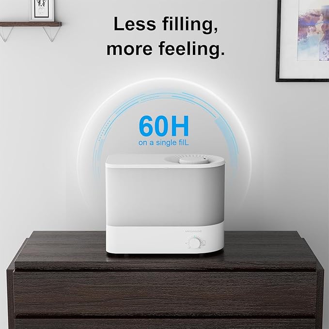 MEGAWISE 2025 Large Capacity Humidifier, 6L Top Fill Design, 50H Runtime - Image 3