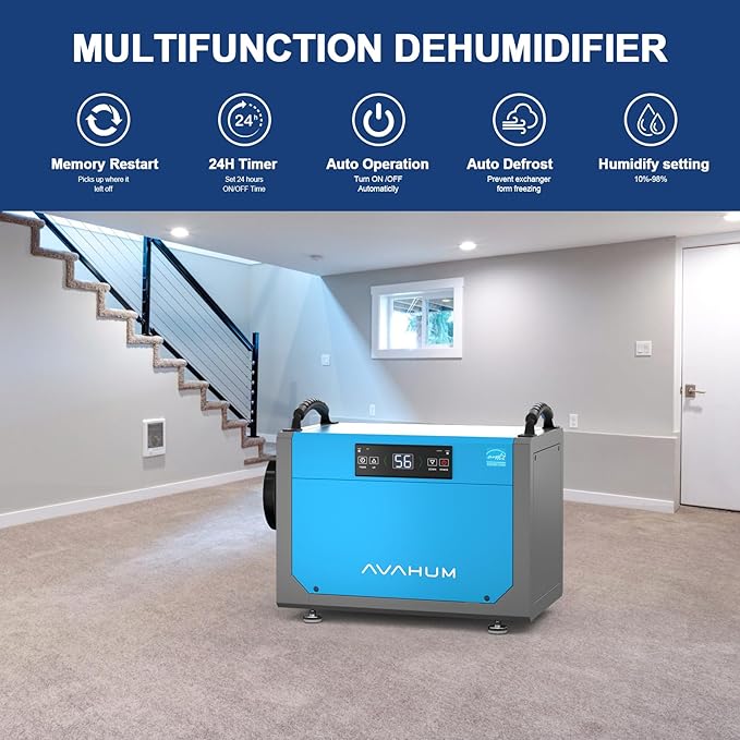 Crawl Space Dehumidifier 113 Pint Commercial Dehumidifier Energy Star Efficient - Image 3