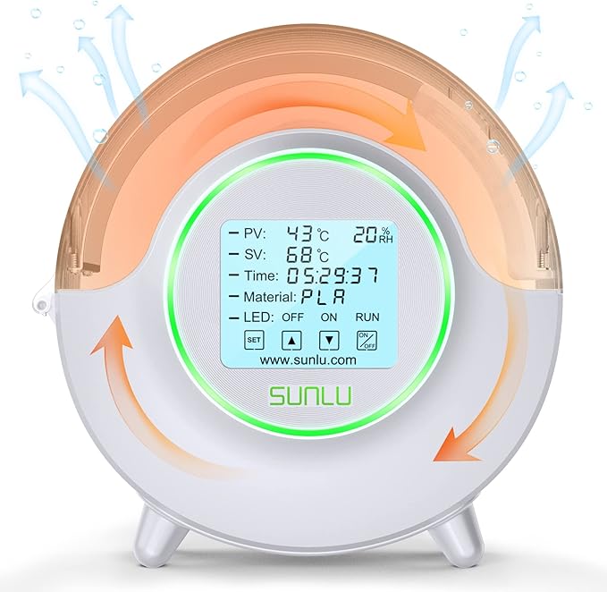 SUNLU Official 3D Printer Filament Dryer S2, Temperature up to 70°C, Built-in by SUNLU