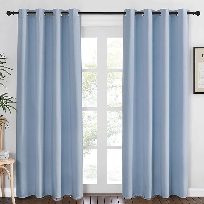 NICETOWN Blackout Curtains 84 Inch Length, Thermal Insulated Room Darkening by NICETOWN