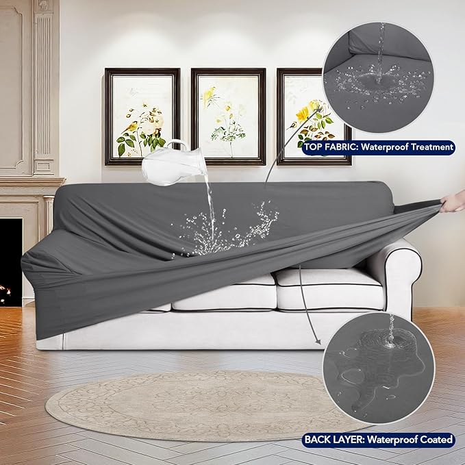 PureFit 100% Dual Waterproof Couch Cover Slipcovers - Image 3