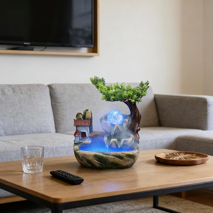 Small Bonsai Humidifier Mini Tabletop Waterfall Fountain - Image 8