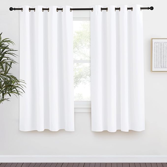 NICETOWN Room Darkening Window Treatment Curtain, Pure White, 1 Panel, 55 by 68 by NICETOWN
