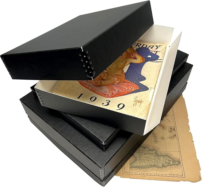 Lineco Museum Archival Storage Box, 9.75x12.75x3 in. Drop Front Design. - Image 7