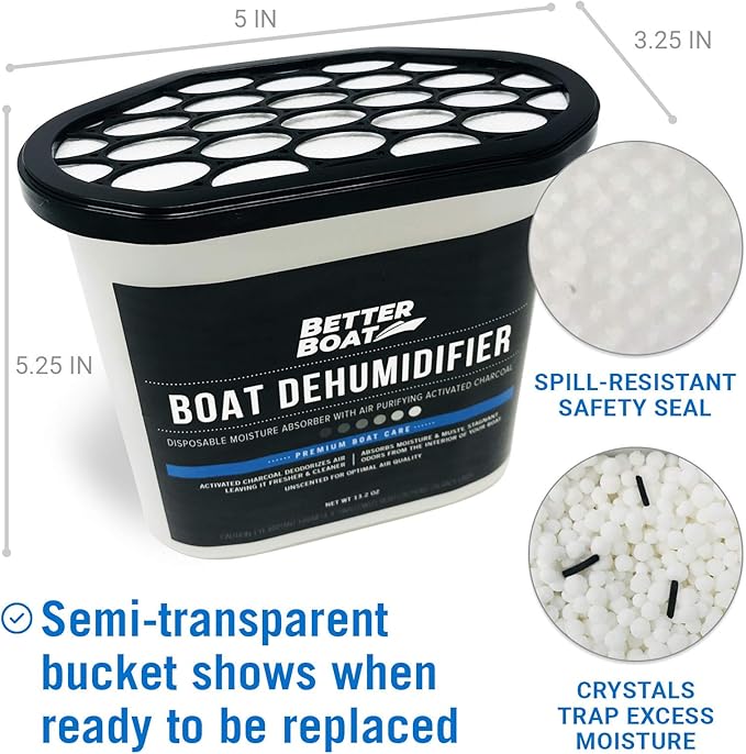 Moisture Absorber 4 Pack with Activated Charcoal Dehumidifier Bucket, Unscented - Image 5