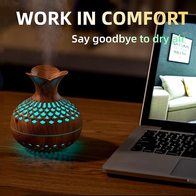 Colorful Cool Mini Humidifier, Flower Shape USB Personal Desktop Humidifier - Image 3