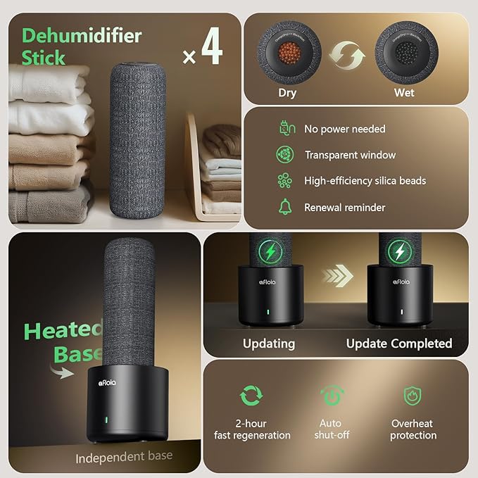 Afloia Rechargeable Cordless Gun Safe Dehumidifier - Image 2