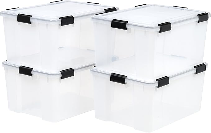 IRIS USA 62.8 Quart Plastic Storage Bin Tote Organizing Container by IRISUSA