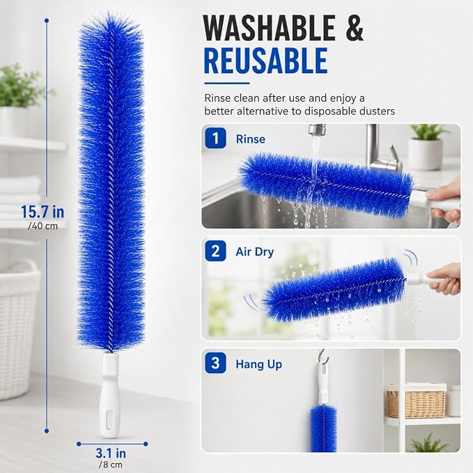 Bendable Microfiber Head, Reusable Dust Remover, 90° Flexible Ceiling & Fan - Image 5