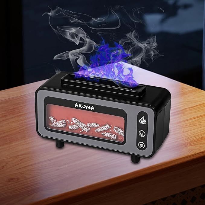 Humidifiers For Bedroom, Fireplace Fire Aromatherapy Diffuser | 200Ml USB Quiet - Image 3