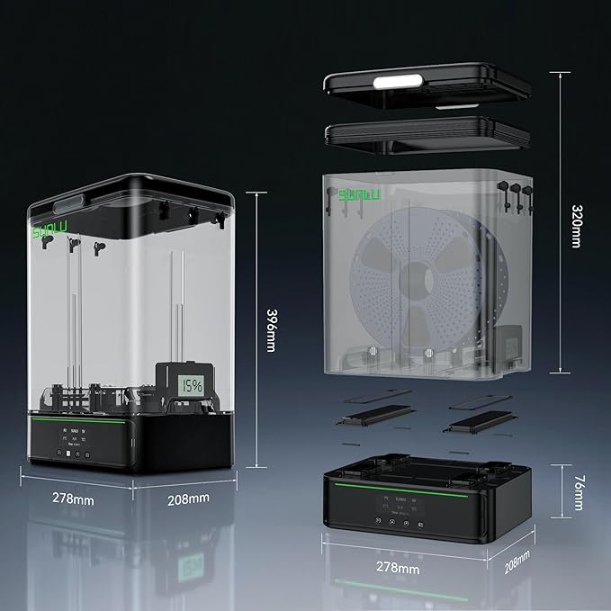 SUNLU 3KG Filament Dryer SP2 & Storage Box, 70℃ Max Temperature and 15min Fast - Image 8