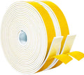 Yotache White Foam Seal Strips Tape 1" X1/8", High Density Closed Cell Foam by yotache