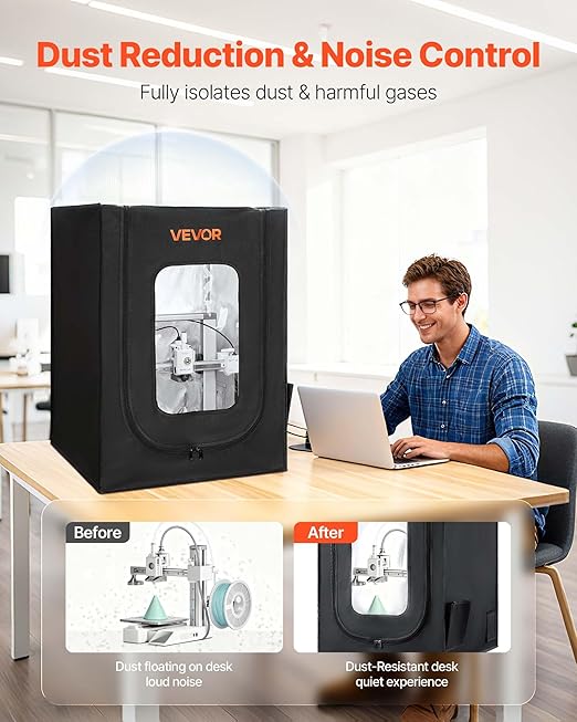 VEVOR 3D Printer Enclosure, Dustproof Waterproof Oxford Cloth 3D Printer Tent - Image 5