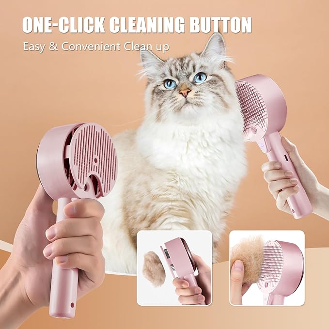 Cloud Care Cat Brush for Indoor Cat Steam Brush for Shedding Spritz Defur Comb - Image 5