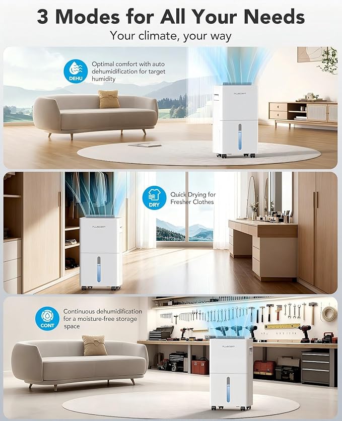 1, 500 Sq. Ft Dehumidifier for Basement, 21 Pints Dehumidifiers for Home - Image 3