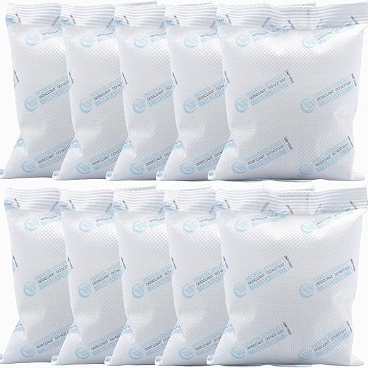10Pcs 100 Gram Silica Gel Packets, Dessicant Packs by Wisesorb