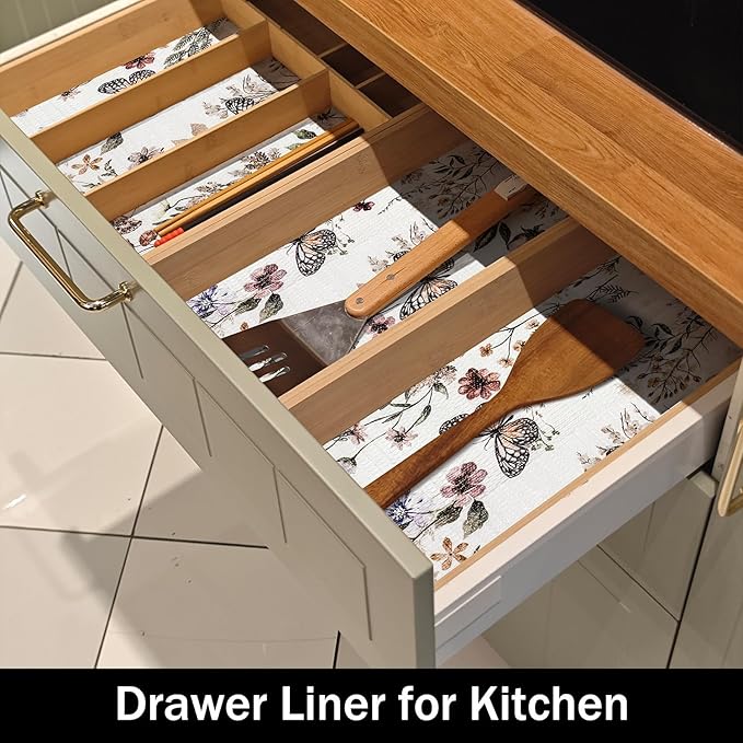 Floral Shelf Liners 16IN x 10FT Non Adhesive and Strong Non-Slip Shelf and - Image 4