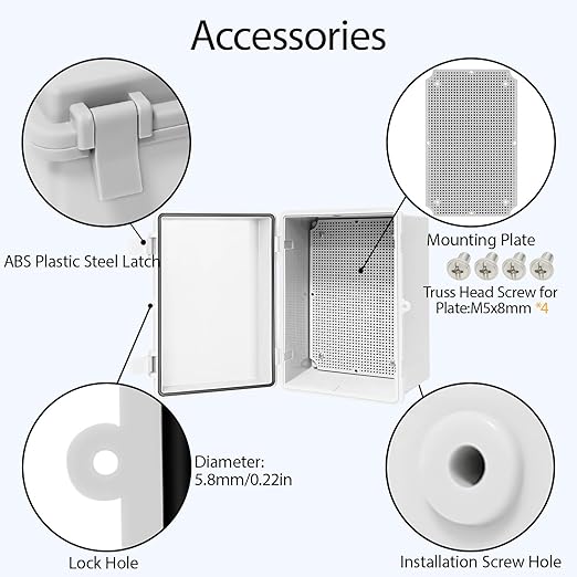 Junction Box ABS Plastic IP65 Waterproof Dustproof Universal Electrical - Image 5