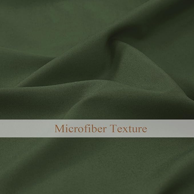 L.Z.E Olive Green Light Filtering Curtains - Image 7