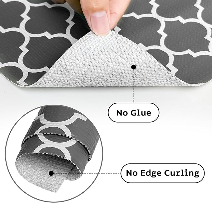 Shelf and Drawer Liner for Kitchen Cabinets Non-Adhesive, Strong Grip Non-Slip - Image 6