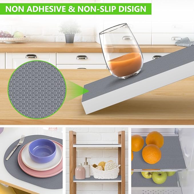 Shelf Liners for Kitchen Cabinets Non Adhesive，Drawer Liner Non-Slip，Waterproof - Image 5