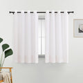 L.Z.E White Light Filtering Privacy Kitchen Curtains 45 Inch Length 2 Panels Set by LZE