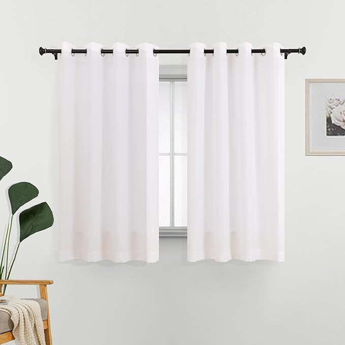 L.Z.E Non-See-Through Privacy Curtains 54 Inch Length 2 Panels Set by LZE