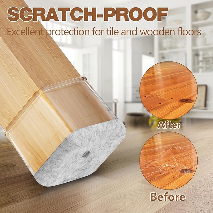 16Pcs Square Chair Leg Floor Protectors - Image 5